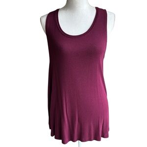 Athleta Well Rested Ribbed Sleep Tank XL Burgundy